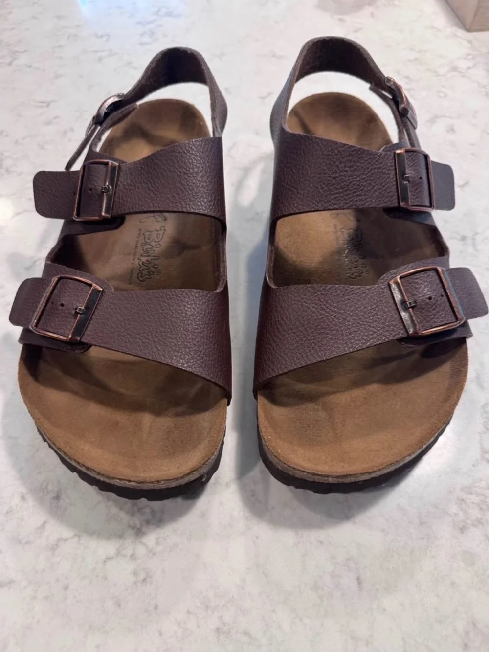 Men’s Birkenstock Milano Sandals - Size 13 - Dark Brown